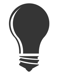 Bulb or big idea isolated icon and concept design over white background, vector illustration.
