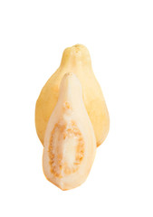 yellow guava fruit isolated