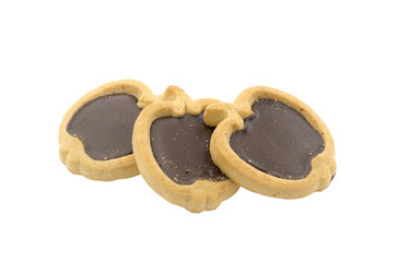 chocolate cookie isolated on a white background