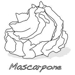 Mascarpone cheese vector