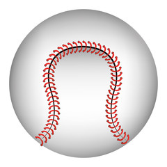 Baseball ball isolated icon over white background, vector illustration.