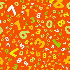 Seamless vector pattern - different numbers
