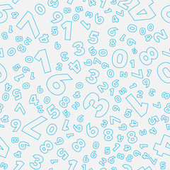 Seamless vector pattern - different numbers