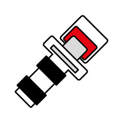 outline seat belt drive safe sign vector illustration eps 10