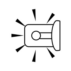 outline warning alarm alert security vector illustration eps 10