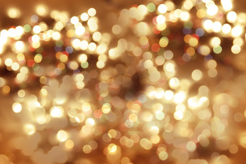 Abstract blurred colorful Christmas lights background