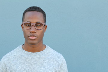 African man wearing glasses portrait