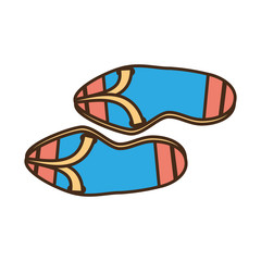 flip flop sandals beach blue and pink vector illustration eps 10