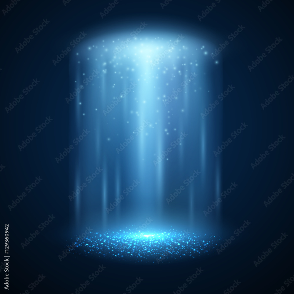 Canvas Prints UFO light beam isolated. Vector illustration