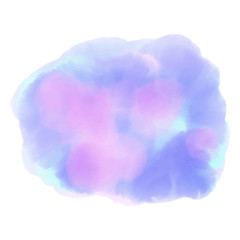 Abstract blured blue clouds background watercolor style 