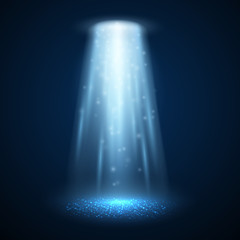 UFO light beam isolated. Vector illustration © ket4up
