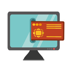 Fototapeta premium bank online ecommerce icon vector illustration design