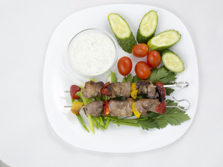Souvlaki with Tzatziki