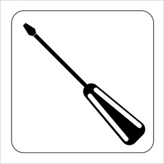 screwdriver vector illustration, flat design 