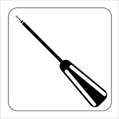 screwdriver vector illustration, flat design 