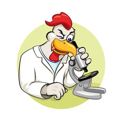 Naklejka premium Rooser scientist vector illustration