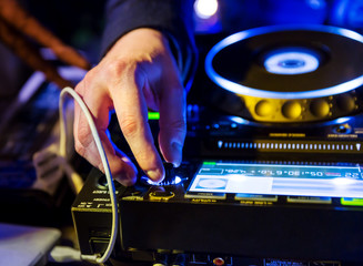 Dj playing the track