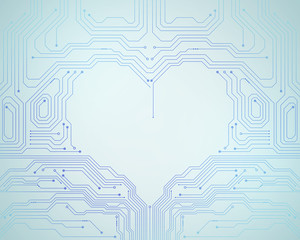 Background conceptual image of digital heart symbol 