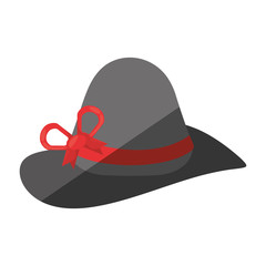 female hat elegant isolated icon vector illustration design