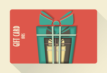 Vector illustration of Gift Card.