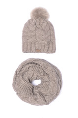 bubo hat and scarf isolated on white