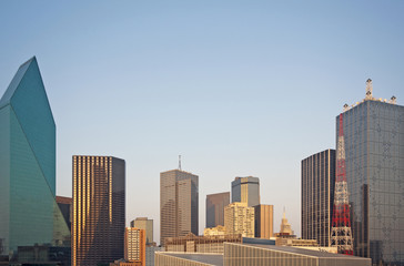 Fototapeta na wymiar Skyline of Dallas Texas