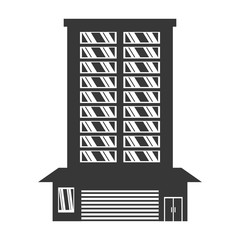 big building style icon vector illustration design