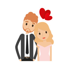 Obraz na płótnie Canvas Couple of newlyweds frame decorative vector illustration design