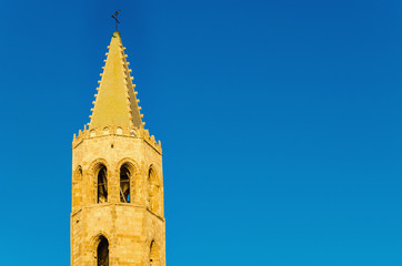 Bell tower of Cathedral Santa Maria campanile, Alghero Sardinia, Italy