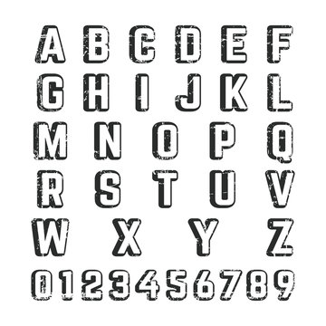Alphabet font template