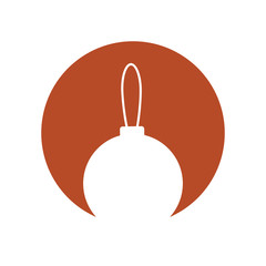 christmas ball decoration isolated icon vector illustration design