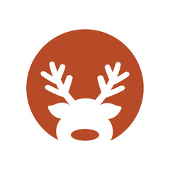 christmas reindeer decoration isolated icon vector illustration design