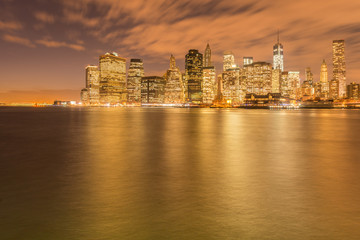 Obraz na płótnie Canvas View of lower Manhattan from Brooklyn