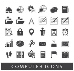 Set of computer icons. Icons for web and communication technology. Collection of premium quality computer icons. 