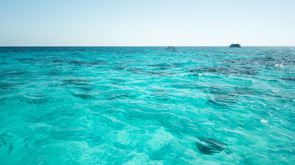 Beautiful Blue sea surface at the open sea