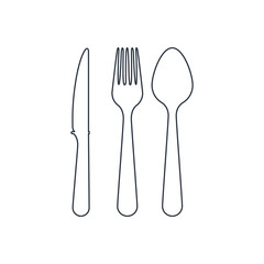 Cutlery icon. Kitchen supply tool and cooking theme. Isolated design. Vector illustration