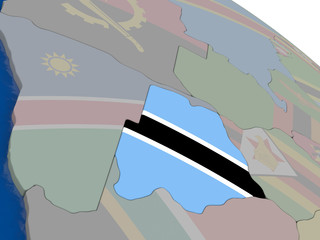 Botswana with flag