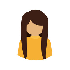 Woman icon. Girl female avatar person people and human theme. Isolated design. Vector illustration