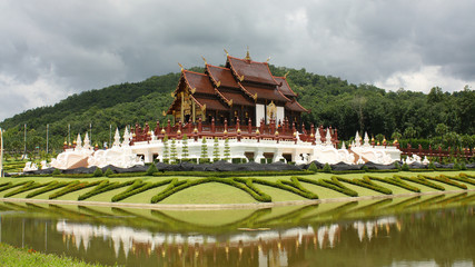 Fototapeta na wymiar Royal Pavilion in Rajapruek, Chiang Mai, Thailand