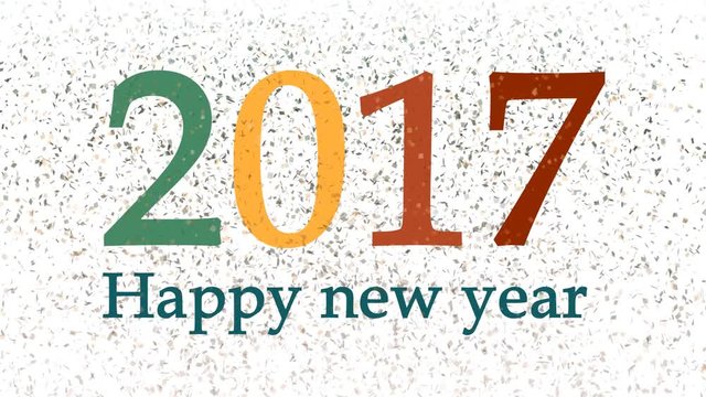 happy new year 2017 on a white background