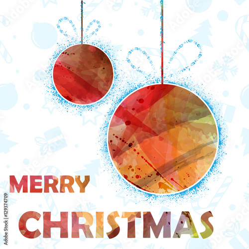 &quot;Watercolor Christmas background&quot; Stock image and royalty-free vector