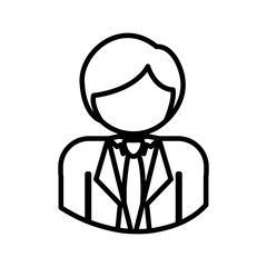 Man icon. Male avatar person people and human theme. Isolated design. Vector illustration