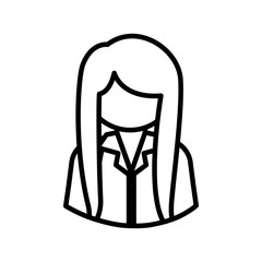 Woman icon. Girl female avatar person people and human theme. Isolated design. Vector illustration