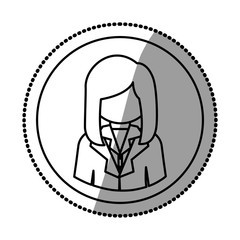 Woman icon. Girl female avatar person people and human theme. Isolated design. Vector illustration