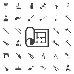 Plan icon. Construction icons universal set for web and mobile