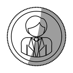 Man icon. Male avatar person people and human theme. Isolated design. Vector illustration