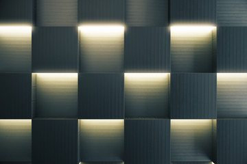 Illuminated square backdrop