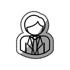 Obraz premium Man icon. Male avatar person people and human theme. Isolated design. Vector illustration