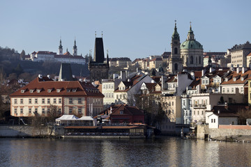 Fototapeta premium Lesser Town of Prague with St. Nicholas' Cathedral, Czech Republic