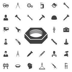 Nut icon. Construction icons universal set for web and mobile